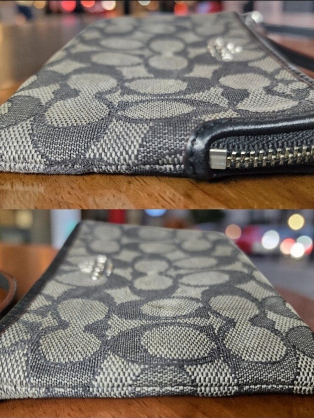 Coach Outline Signature Zip Top Tote (Style F58282) & Coach Corner Zip Wristlet - Picture 13 of 15